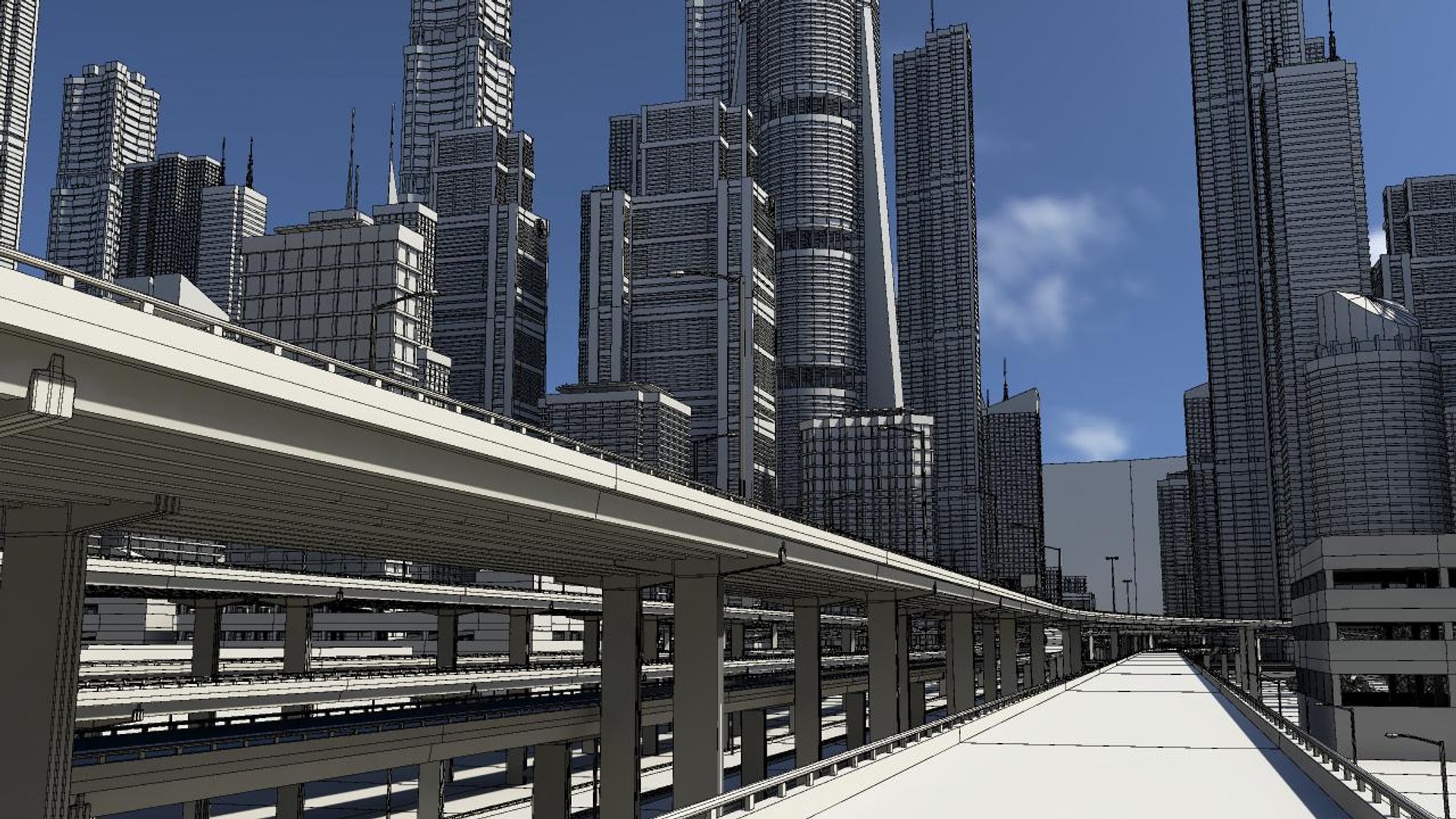 3D Freeway City Environment - TurboSquid 1339748