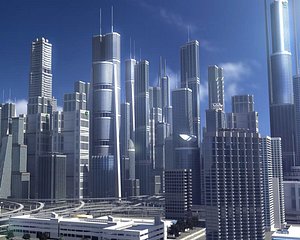3D freeway city environment