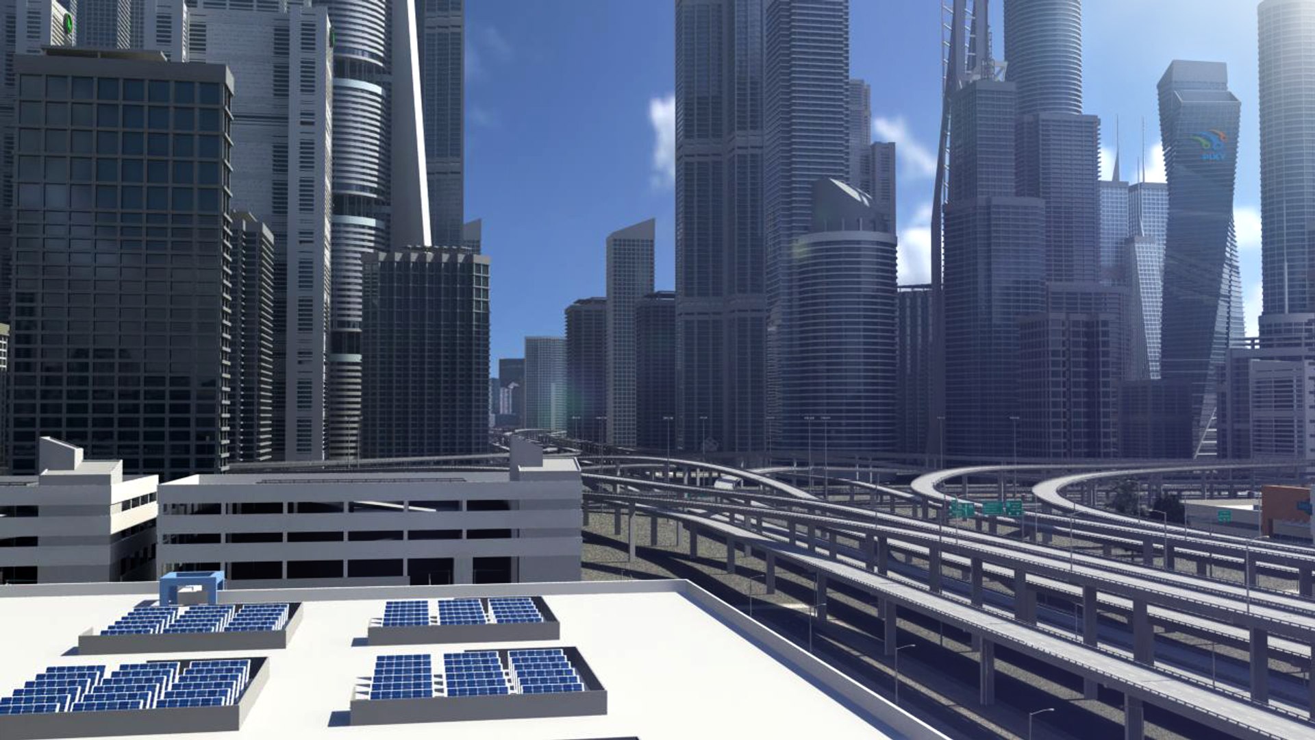 3D Freeway City Environment - TurboSquid 1339748