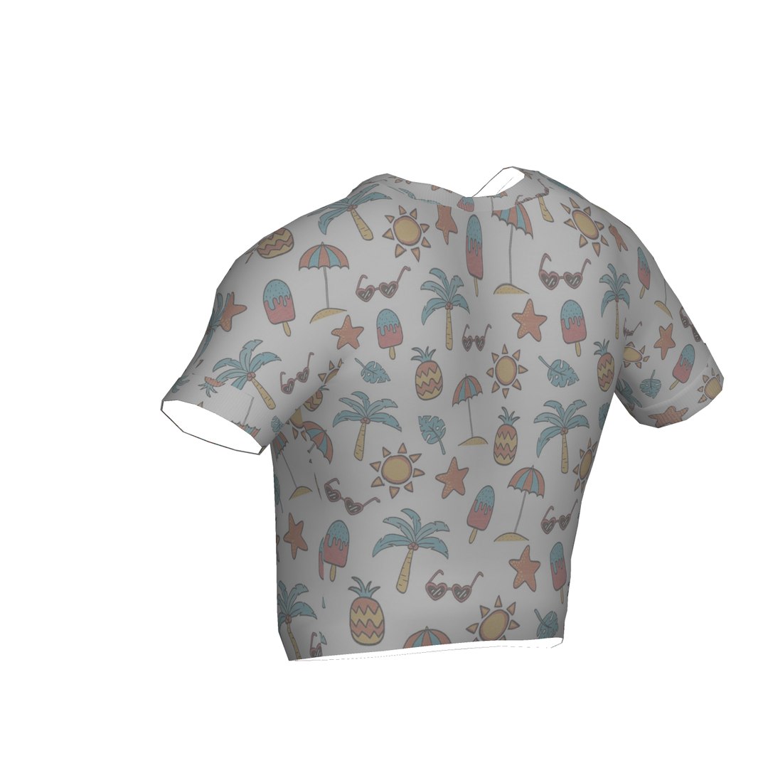 Tucked T-shirt Pattern 3D Model - TurboSquid 1615516