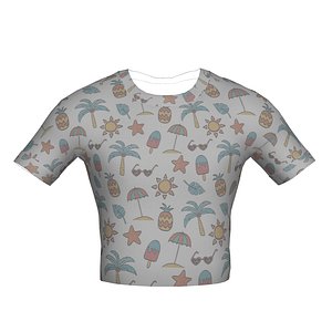 tucked t-shirt pattern 3D model
