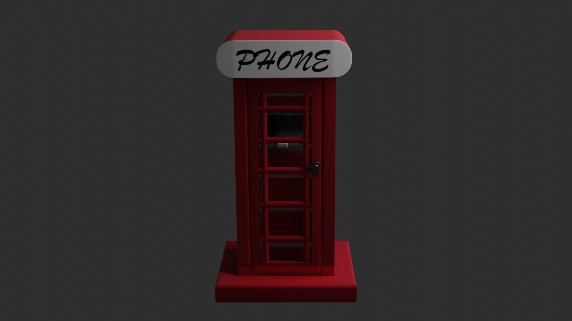 3D Phone Booth Model - TurboSquid 2137115