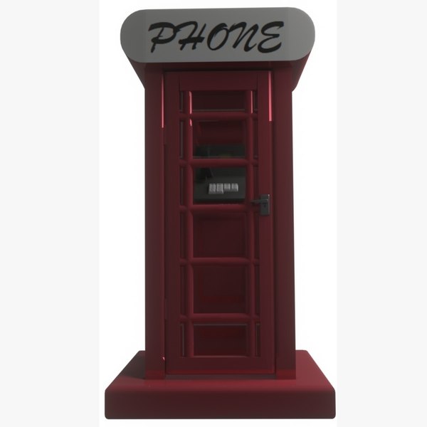 3D Phone Booth model