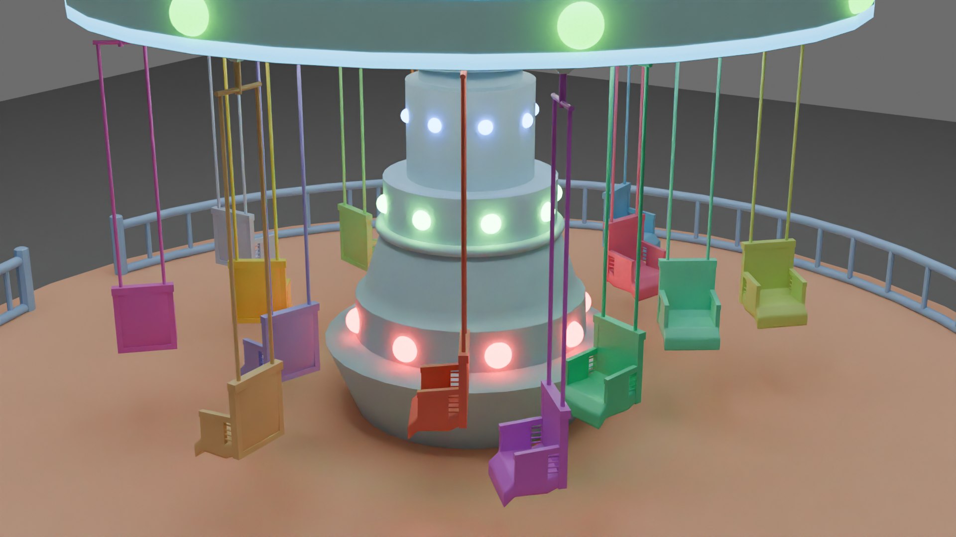 3D Model Amusement Spinning Rides - TurboSquid 2230348