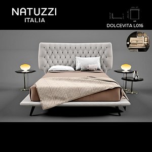 3d natuzzi dolcevita l01 bed model