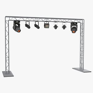 Mobile Truss System with Lights 3D Model