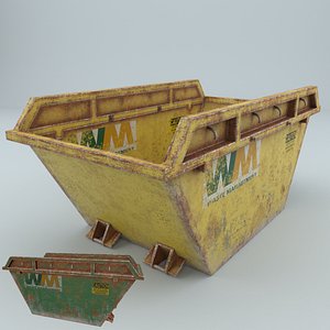 rolloff dumpster contain 3D model