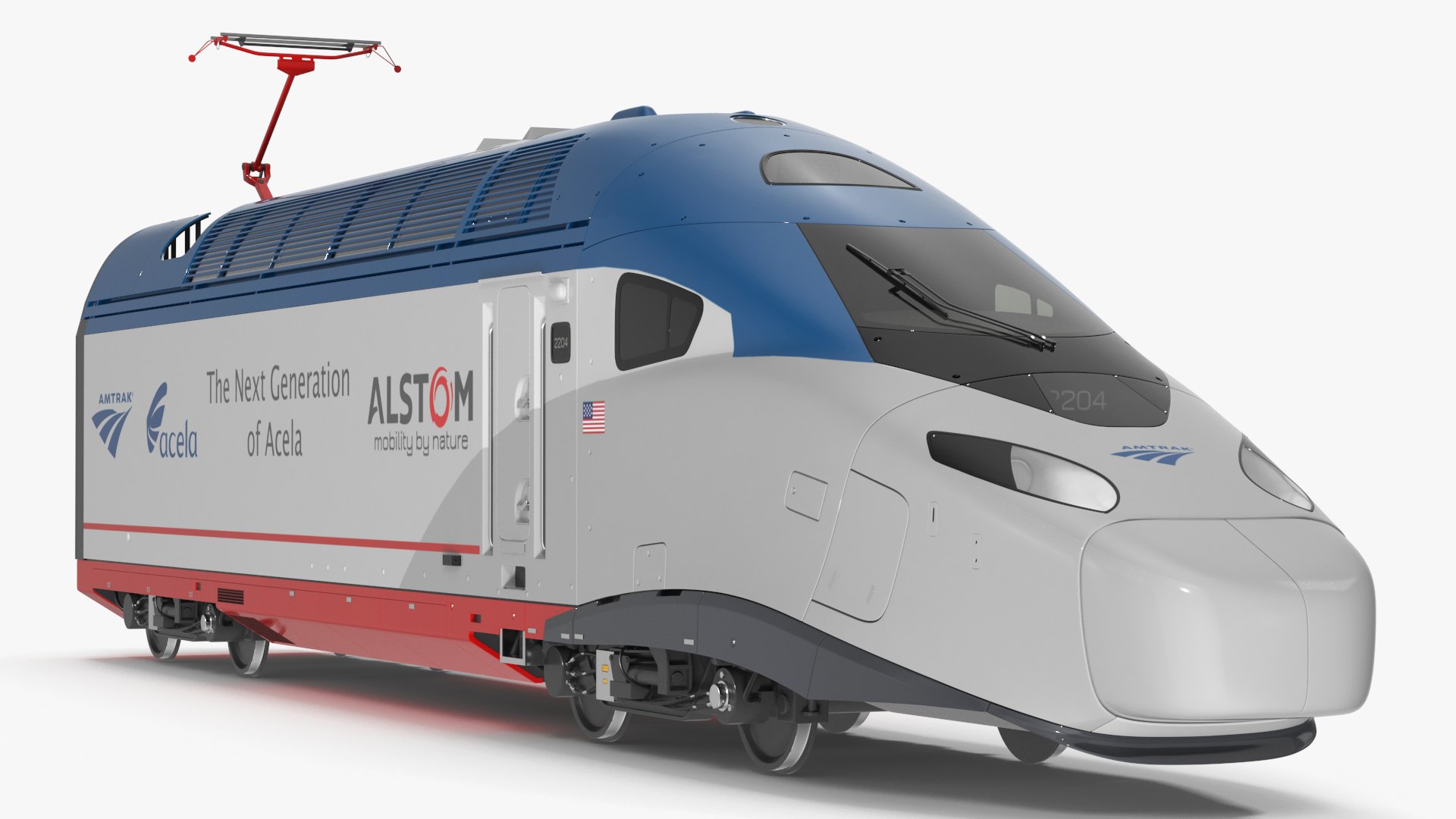 Locomotive Train Amtrak Alstom Avelia Liberty 3D model preview