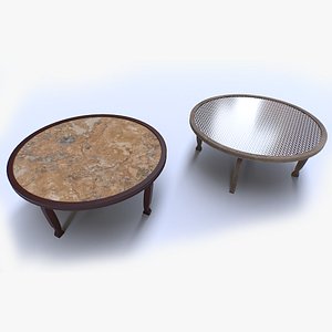 Round wooden table