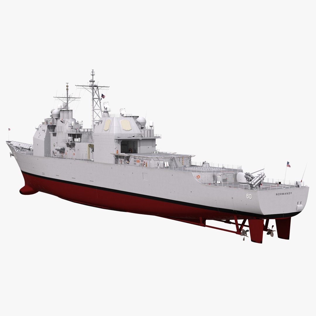 Ticonderoga Class Cruiser Normandy CG-60 3D Model 3D model preview