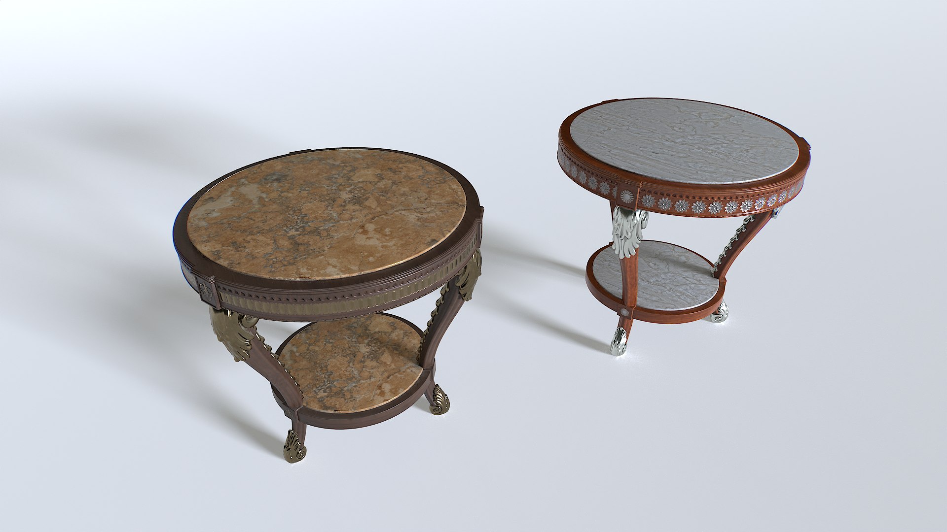 3D End Table Pack 1 Model - TurboSquid 2190392