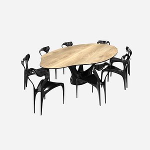 joseph walsh dommus erosion table and domus enignum chair