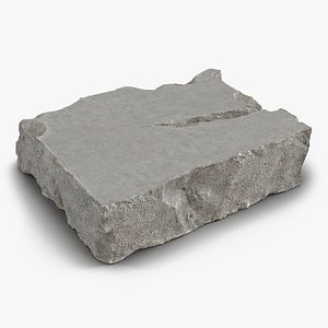 concrete chunk 3d model