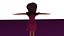 free low poly woman in dress 34