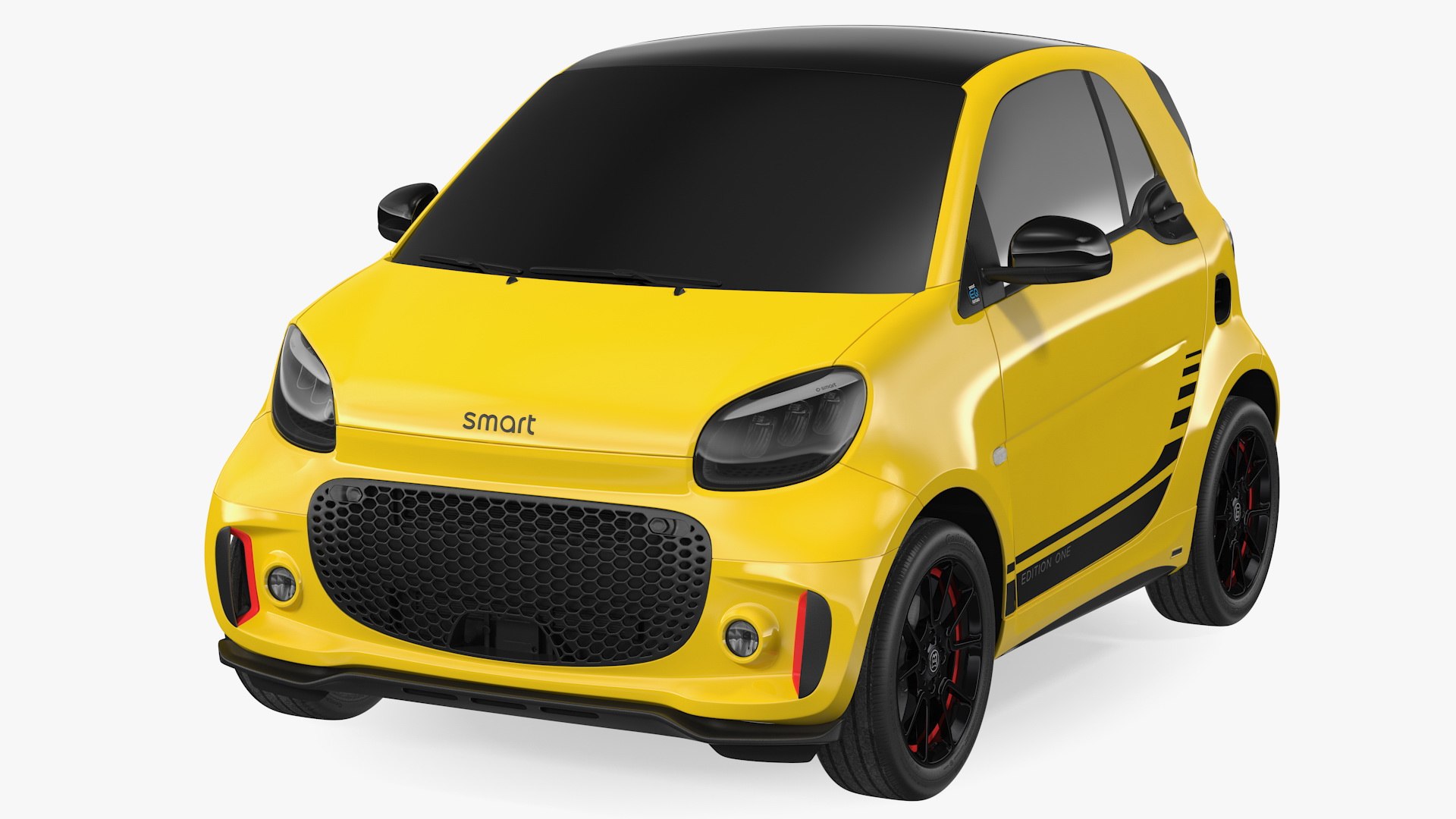 Smart EQ Fortwo Coupe Electric Simple Interior 3D model for architectural visualization, exterior scenes, interior design, real estate presentation, and rendering