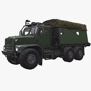 3D model army truck pbr