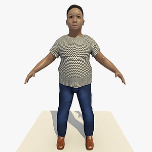 3d model asian arab boy frank