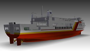 ferry ship 3D model