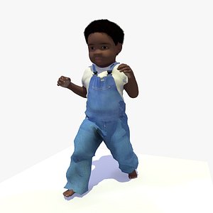 3D ANIMATED WALKING AFRO BABY