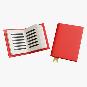 3D Stylized Books Illustration