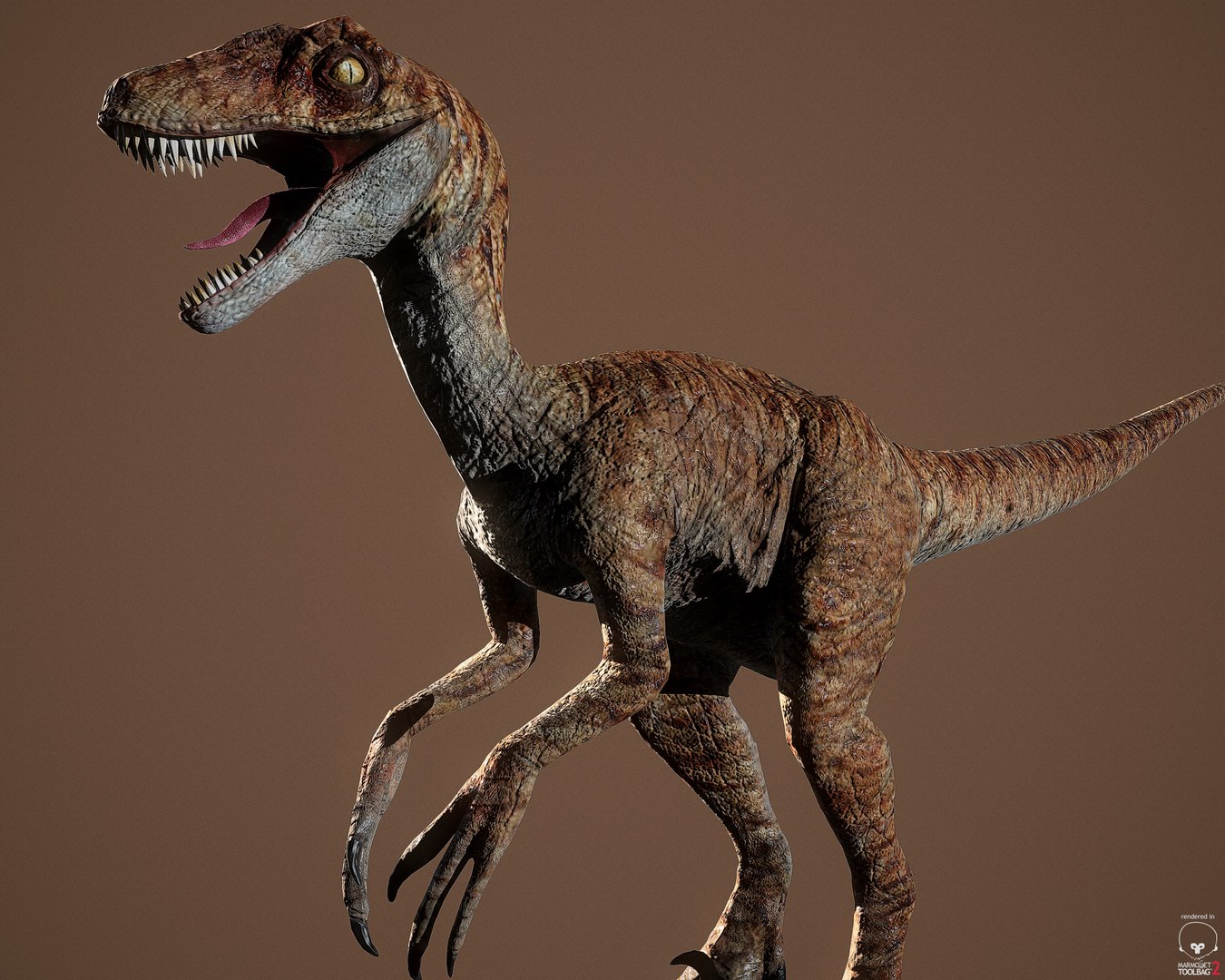 3d Model Of Raptor Dinosaur Zbrush Version