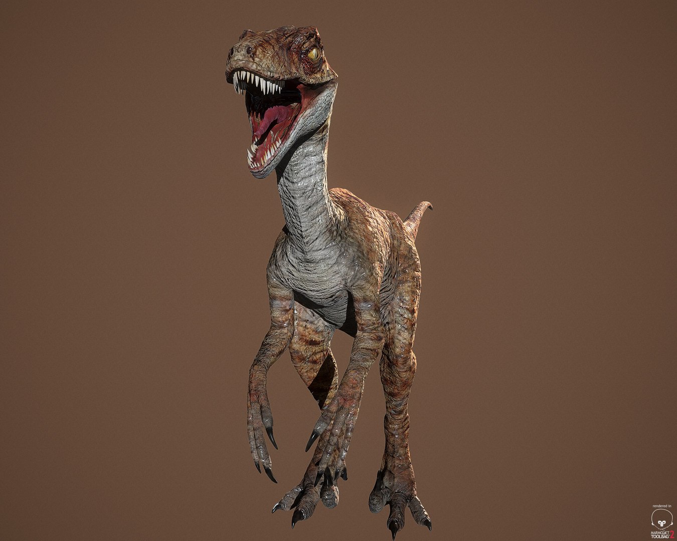 3d Model Of Raptor Dinosaur Zbrush Version