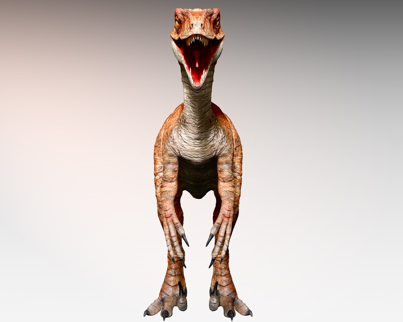 3d Model Of Raptor Dinosaur Zbrush Version