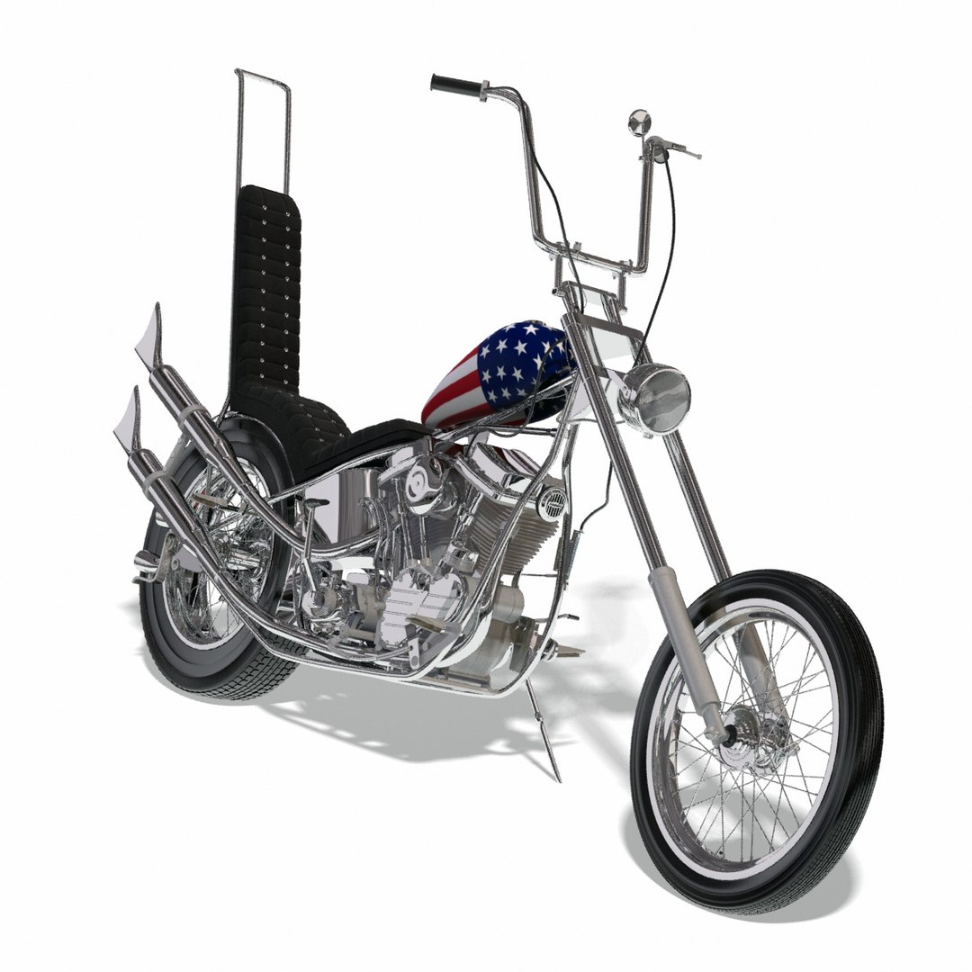 easy rider motorcycle 3d model