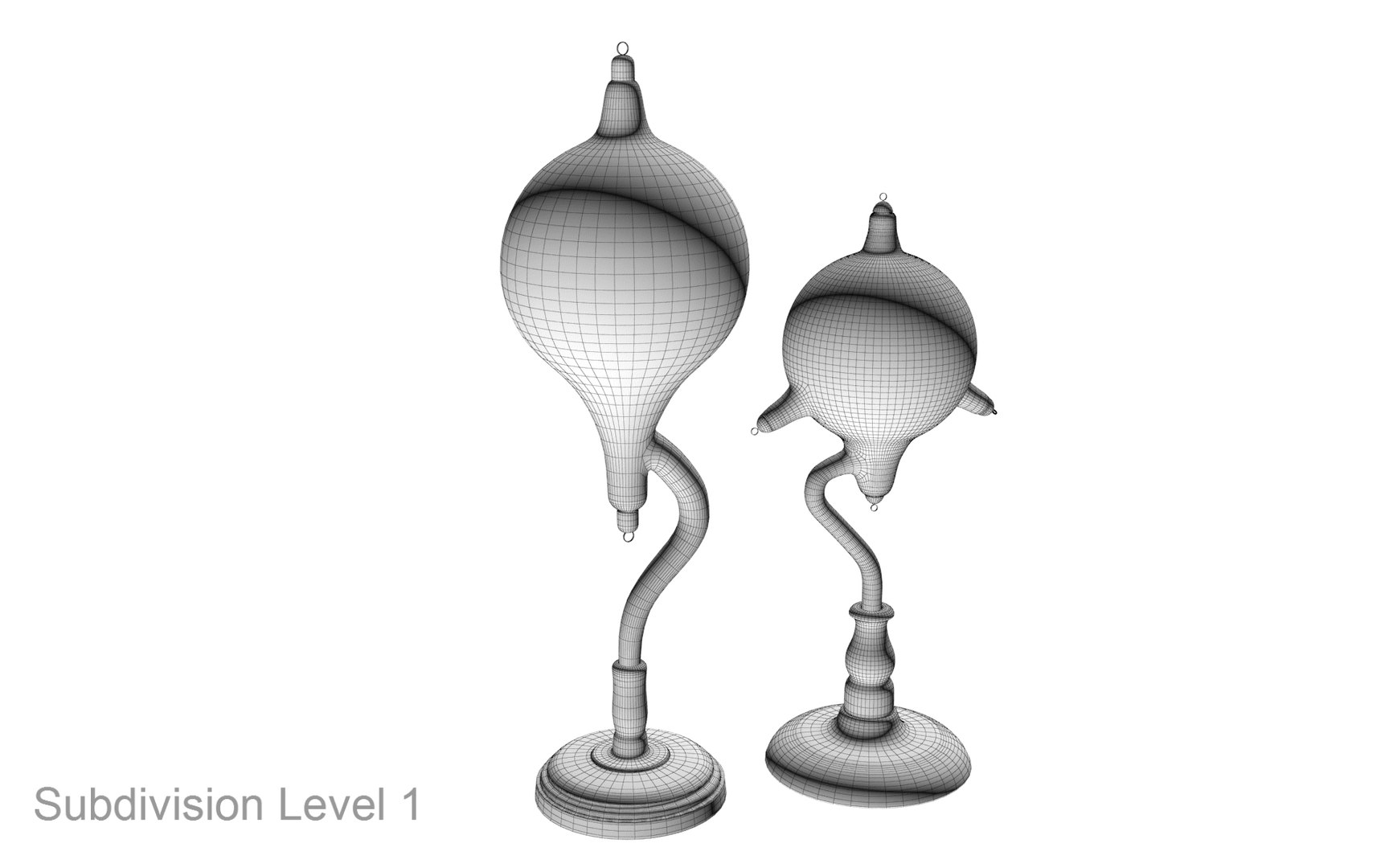 3D Two Gas Discharge Tubes Model TurboSquid 2131773