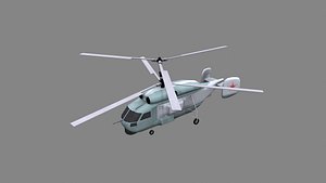 3D kamov ka-27 military helicopter model