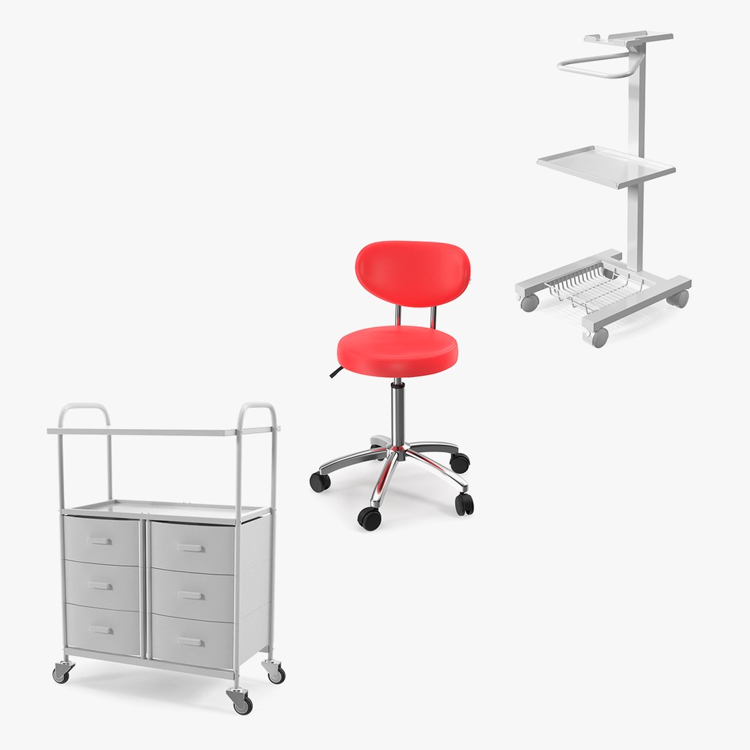 Medical Cabinet Furniture Collection 3D model preview