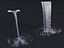Animated water elements 3D model