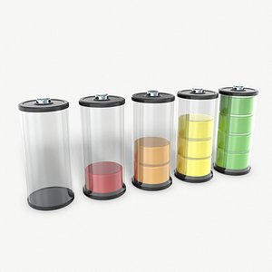 3D battery icon model