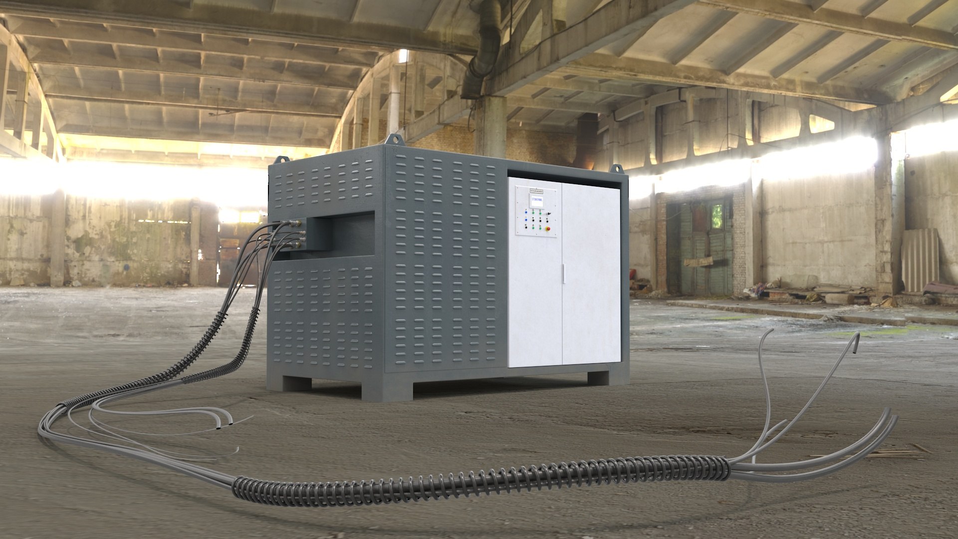 Industrial Power Generator 3D model preview
