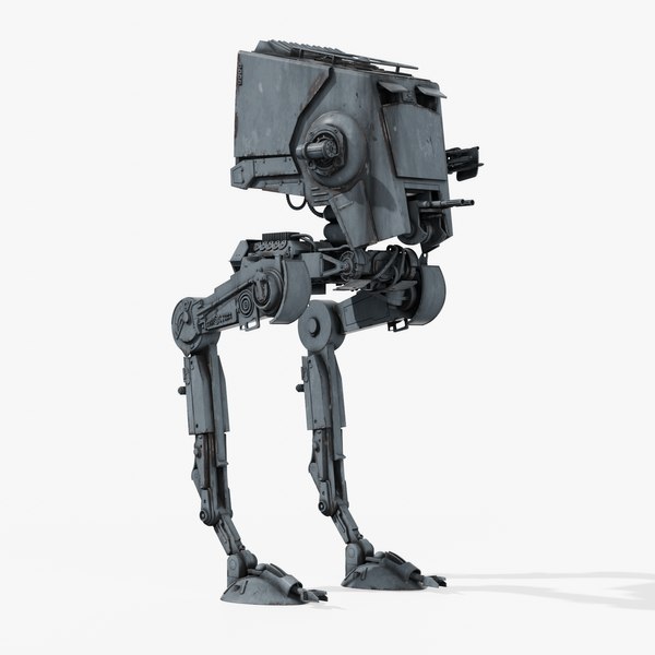 modelo 3d Pantalla de alta resolución con precisión Star Wars AT-ST ...