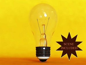 light bulb glass n soft white HD