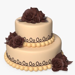 3D cake two-tiered model