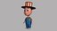 boy cartoon hat 3d dxf