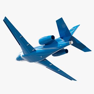 Business Jet Plane Rigged