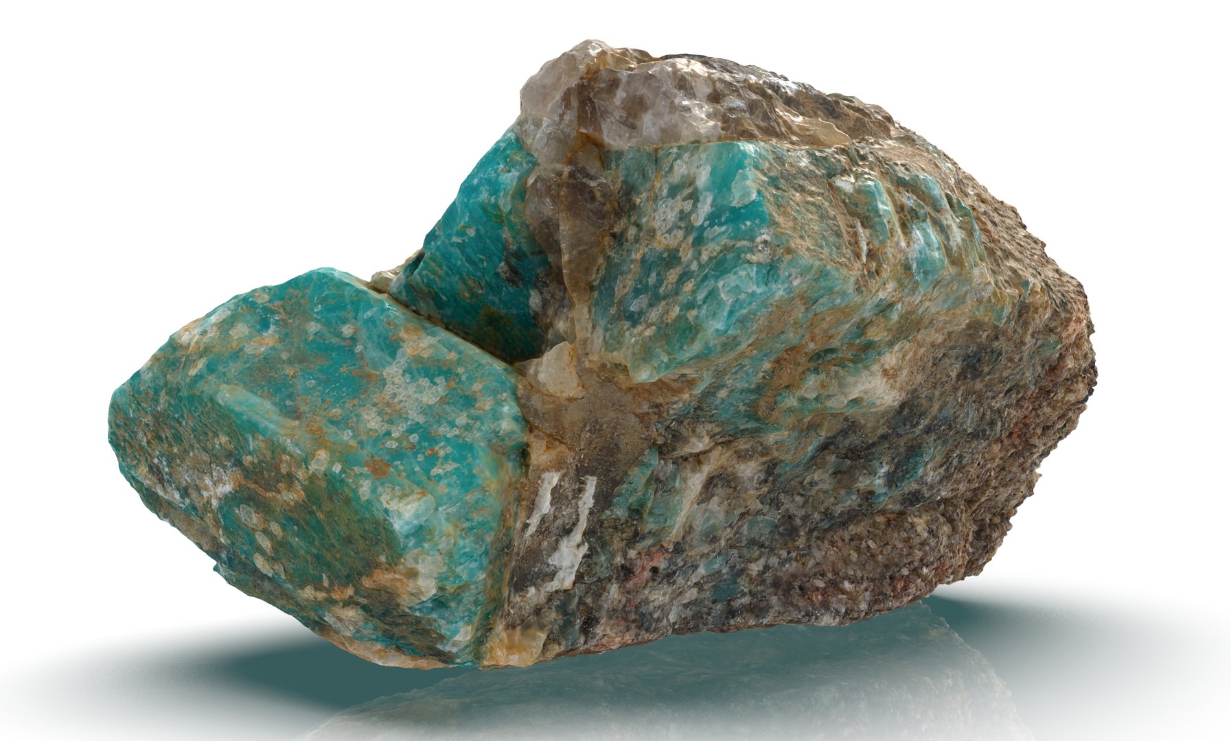 3D Amazonite In The Rock - TurboSquid 2065474