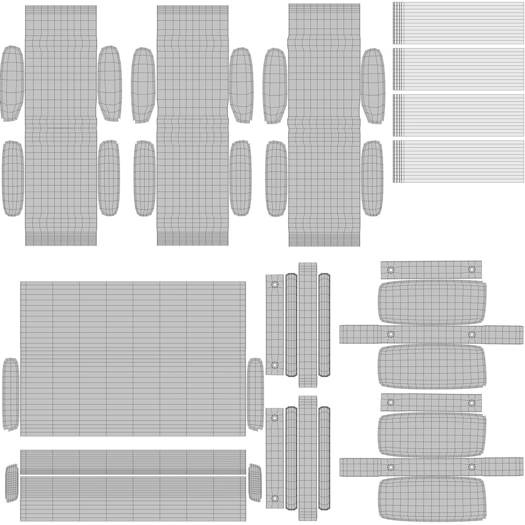 3d Modern Leather Couch Model