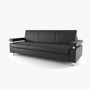 3d modern leather couch model
