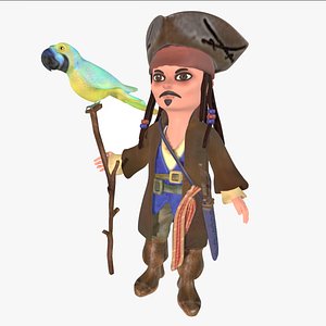 3D Captain Jack Sparrow