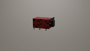 Voxel Low Polly Animal Ladybird 3D