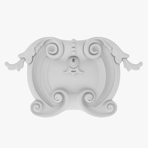 3D Cartouche Ornament 005 model