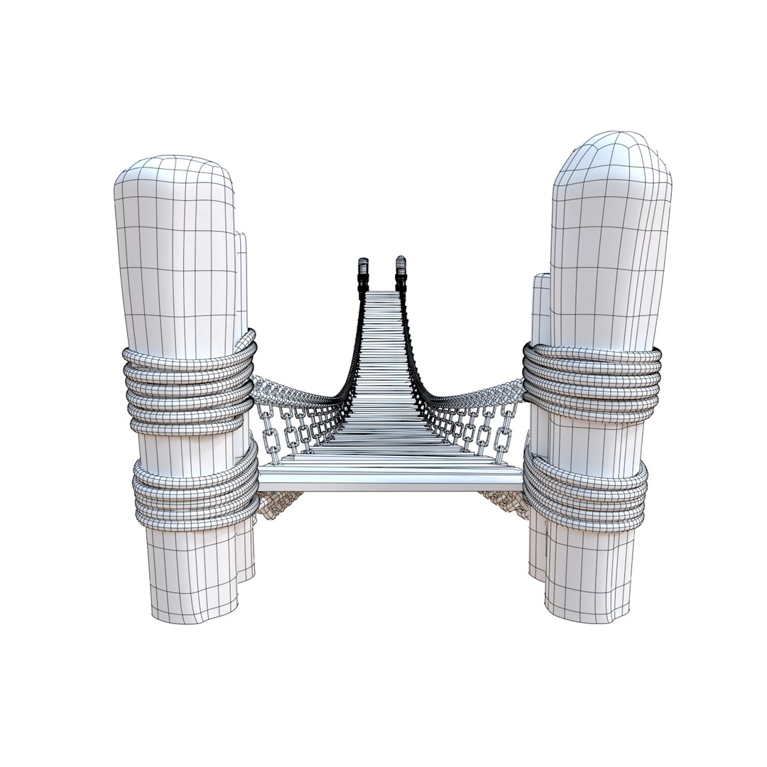Drawbridge Bridge Moss 3D Model - TurboSquid 1220489