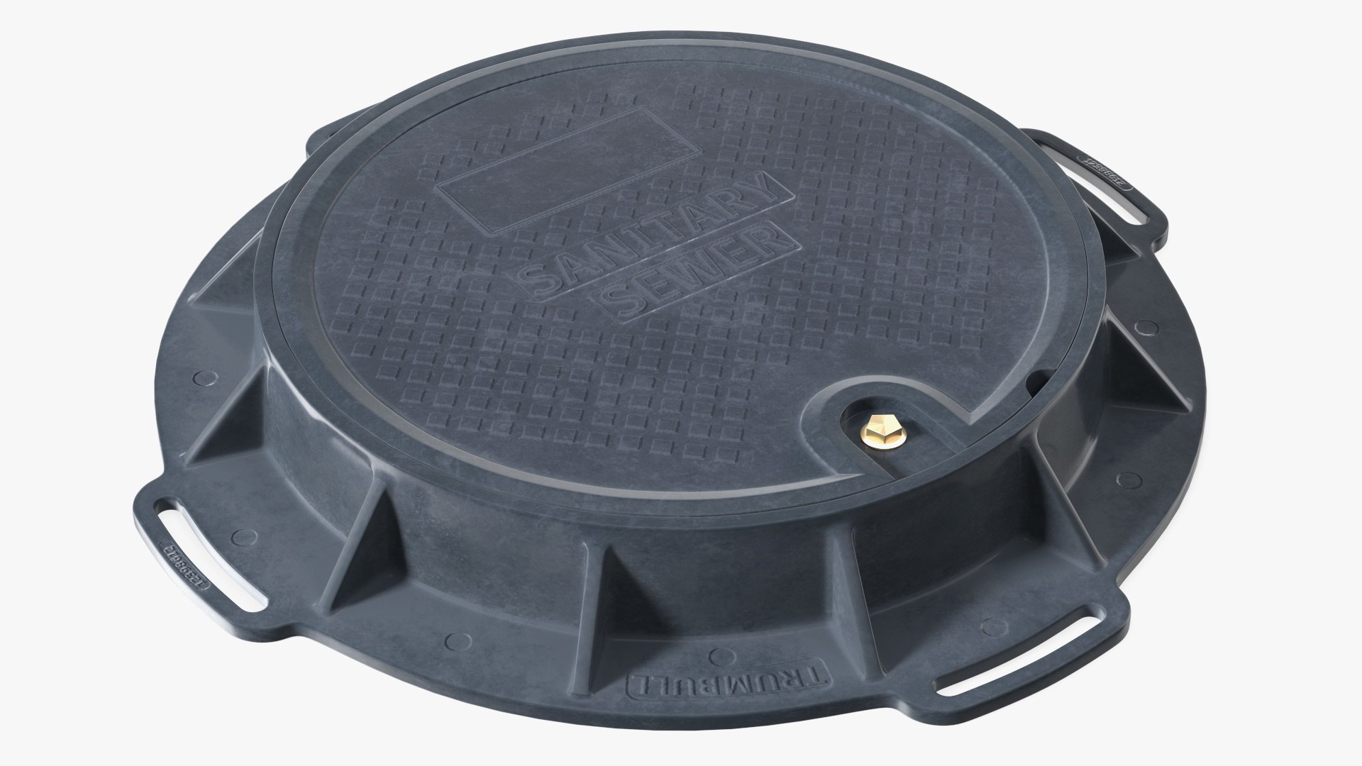 Fiberglass Manhole Black 3D model preview