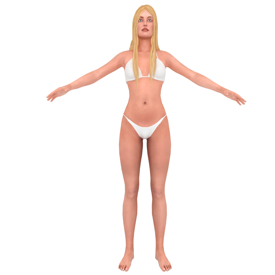 Female supermodel bikini 3 model TurboSquid