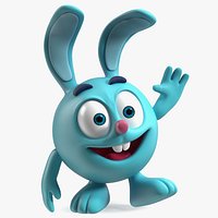 GoGoRiki Rabbit Character Happy Pose