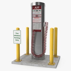 Self Service Tyre Air Station 3D Model